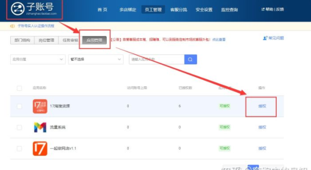 淘寶子賬號怎么開通所有權限？子賬號申訴的權限在哪里設置？