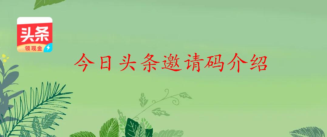 邀請碼怎么獲得？今日頭條新人邀請碼在哪里填?