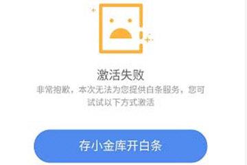 京東白條激活失敗是怎么回事？京東白條開通失敗的解決辦法介紹