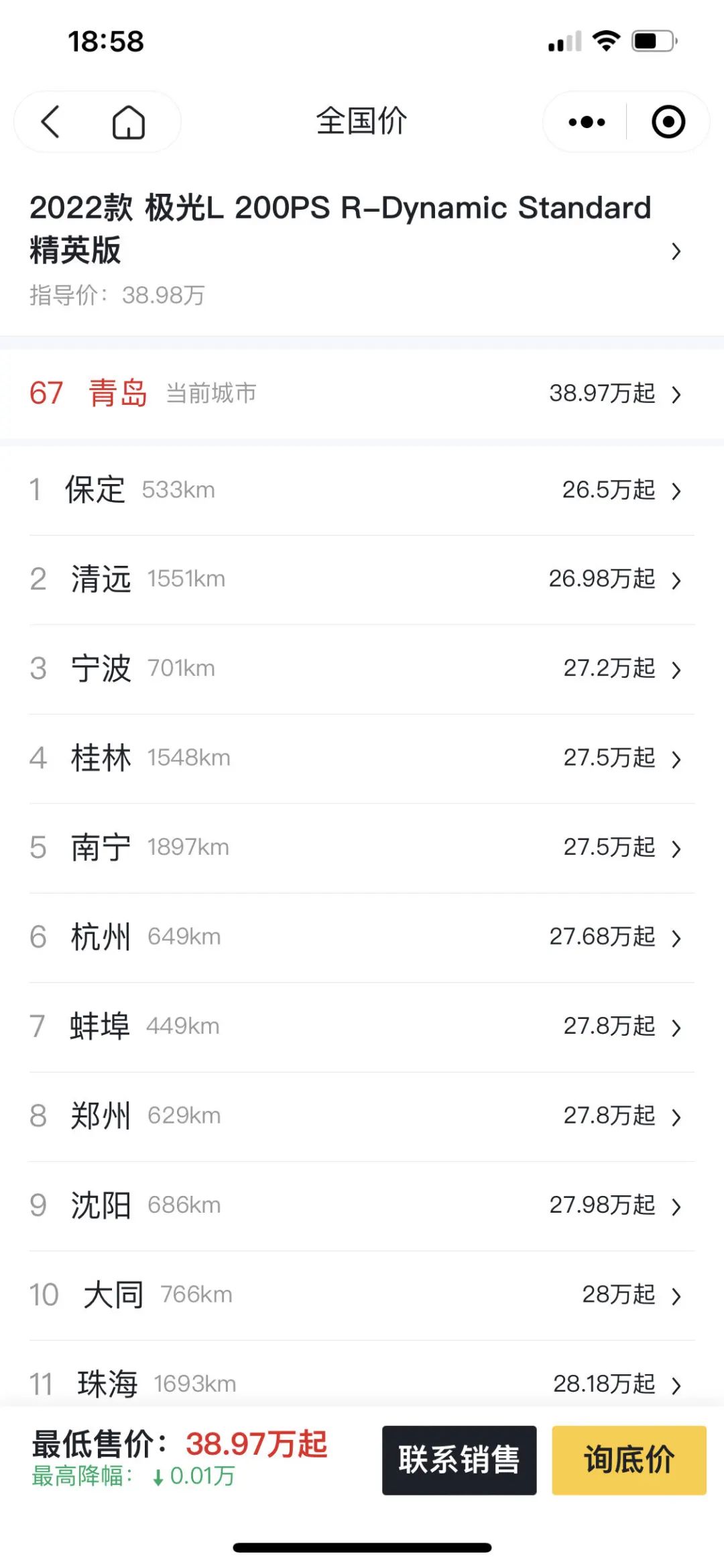 2023年全國各地汽車價格行情~購車行業大變天了