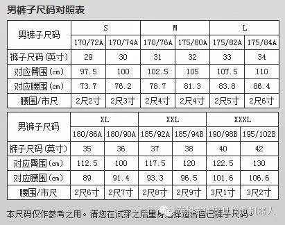 服裝尺碼表模板（淘寶服裝尺碼表模板大全)