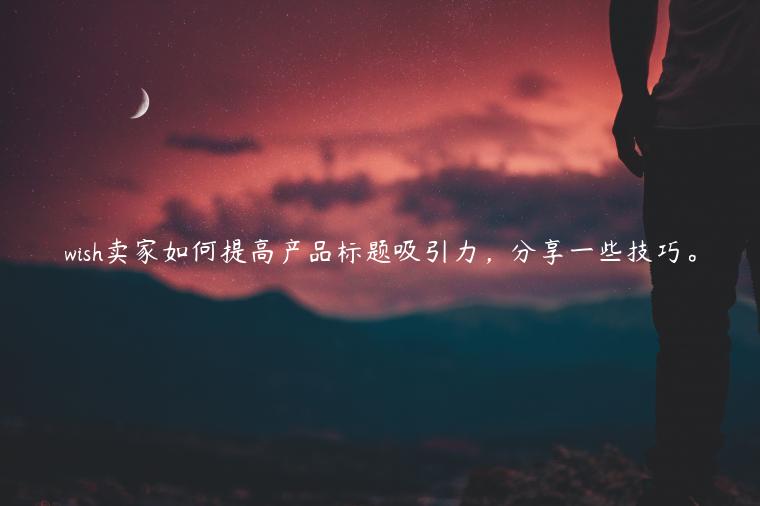 wish賣家如何提高產品標題吸引力，分享一些技巧。