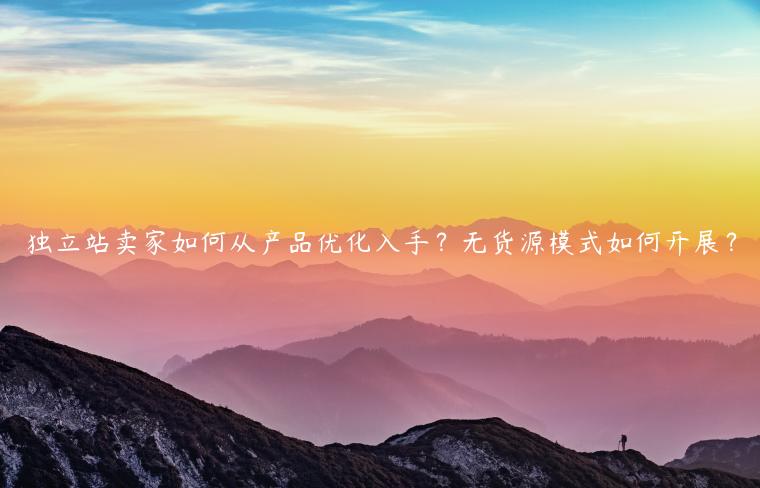 獨立站賣家如何從產品優化入手？無貨源模式如何開展？