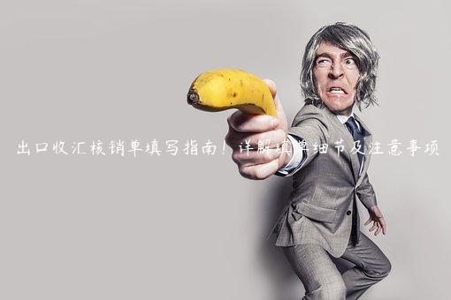 出口收匯核銷單填寫指南！詳解填單細節及注意事項