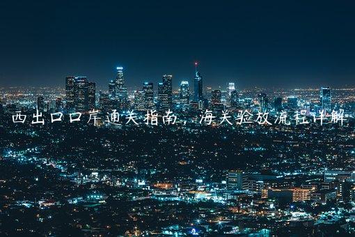 西出口口岸通關(guān)指南，海關(guān)驗放流程詳解