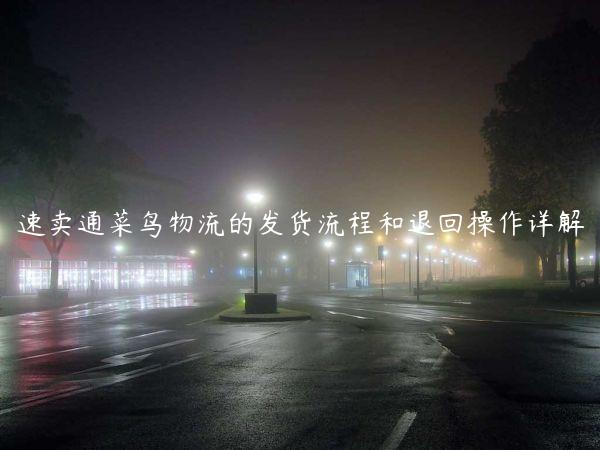 速賣通菜鳥物流的發貨流程和退回操作詳解