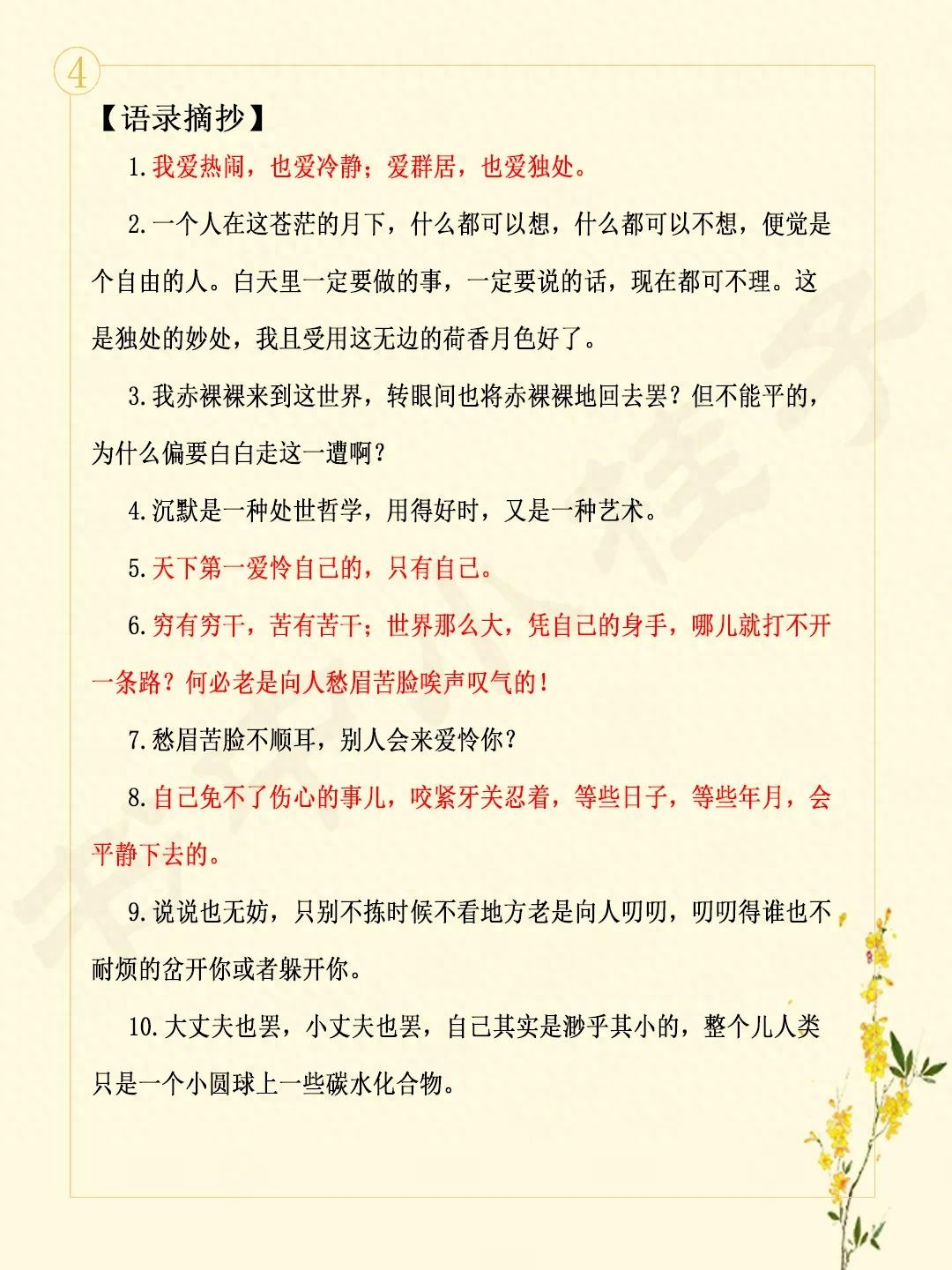 "熱鬧是他們的，而我什么都沒有"原文出自哪里？表達了什么意思？