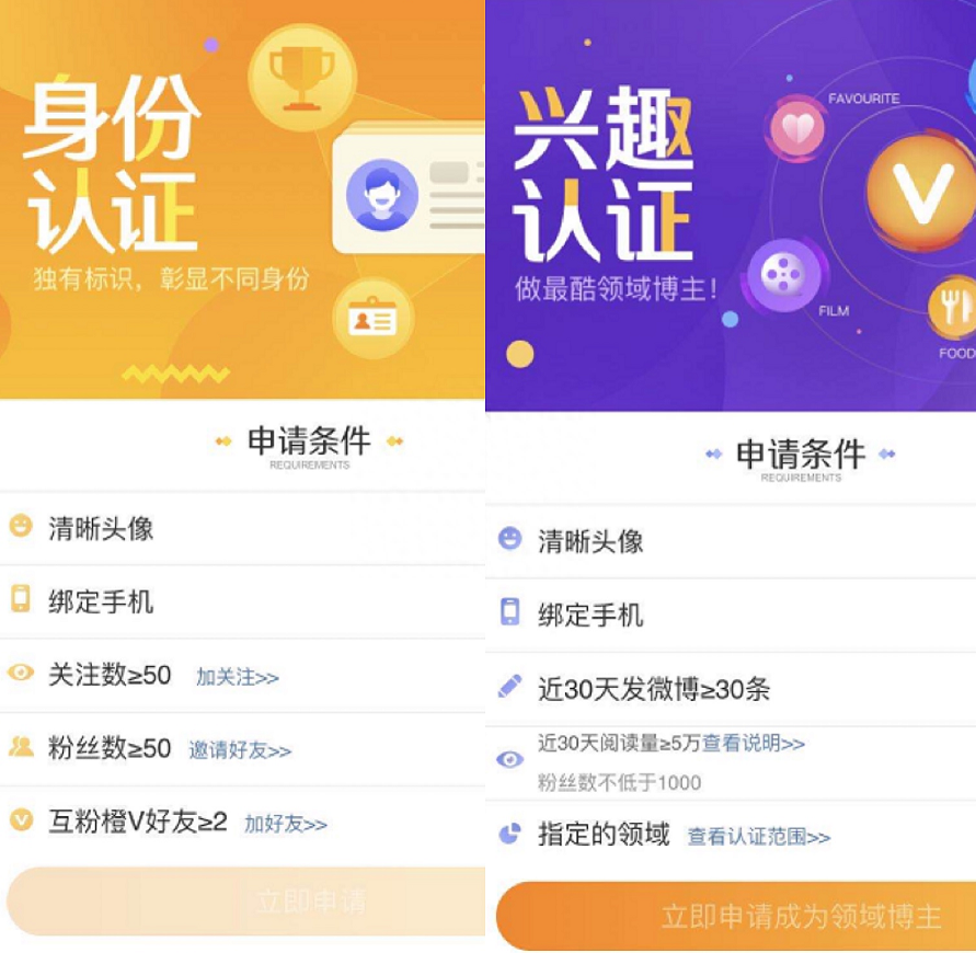 微博紅V需要什么條件？和黃V、藍(lán)V有什么區(qū)別？